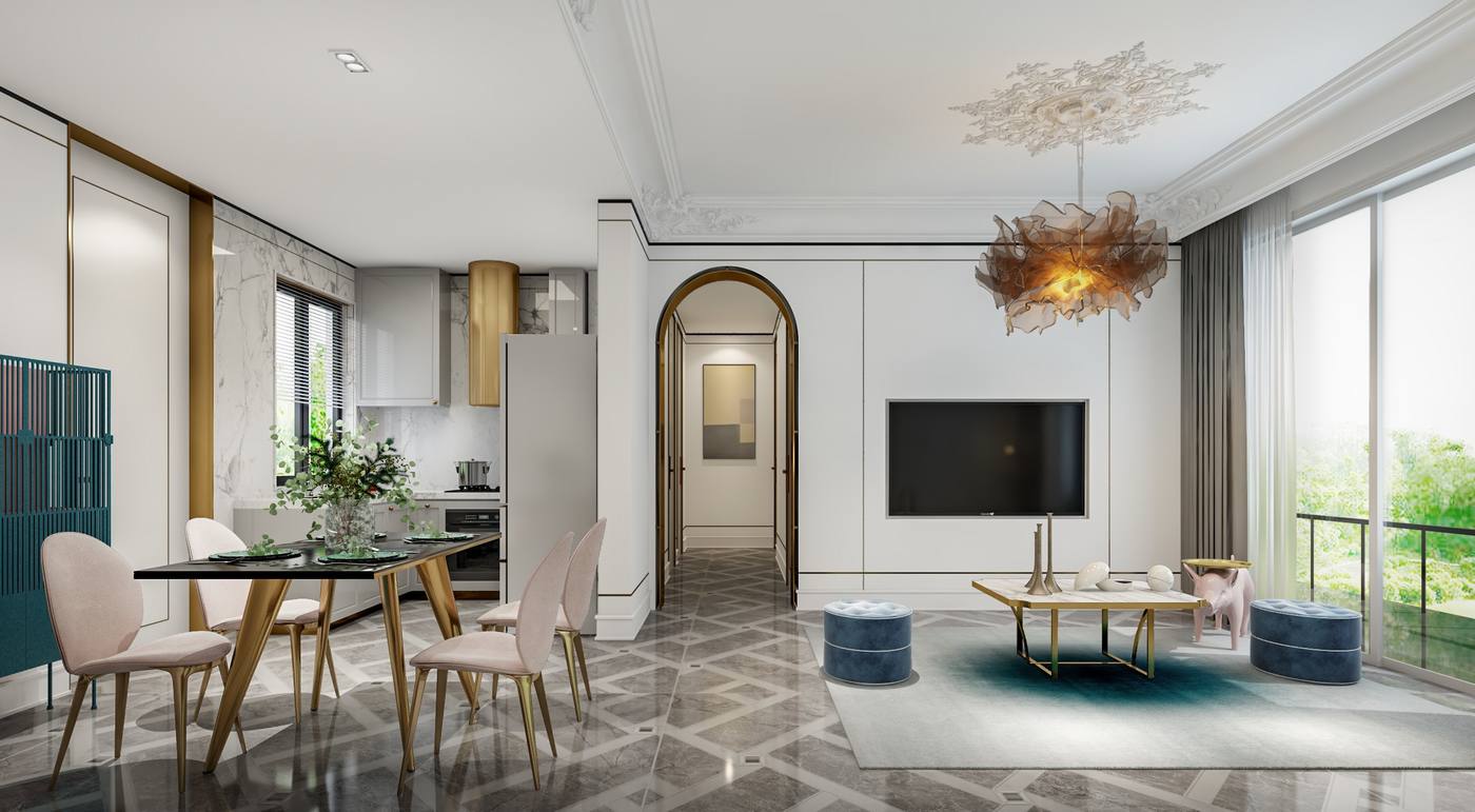 现代轻奢三套样板间丨软装方案+效果图-0