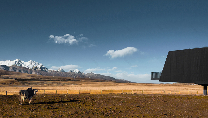 雪山下的神圣黑帐篷——藏地观景平台设计-17