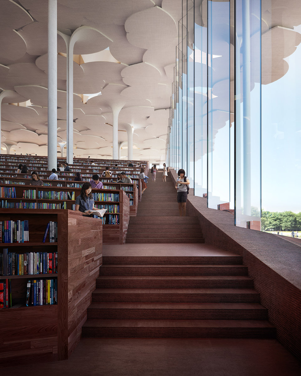 由Snøhetta设计的北京副中心图书馆将于2022年底完工/面向未来的图书馆-19