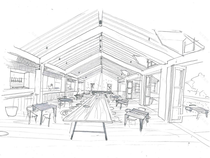 西餐厅"Va Bene"双层空间设计,明亮与黑暗的对比-15