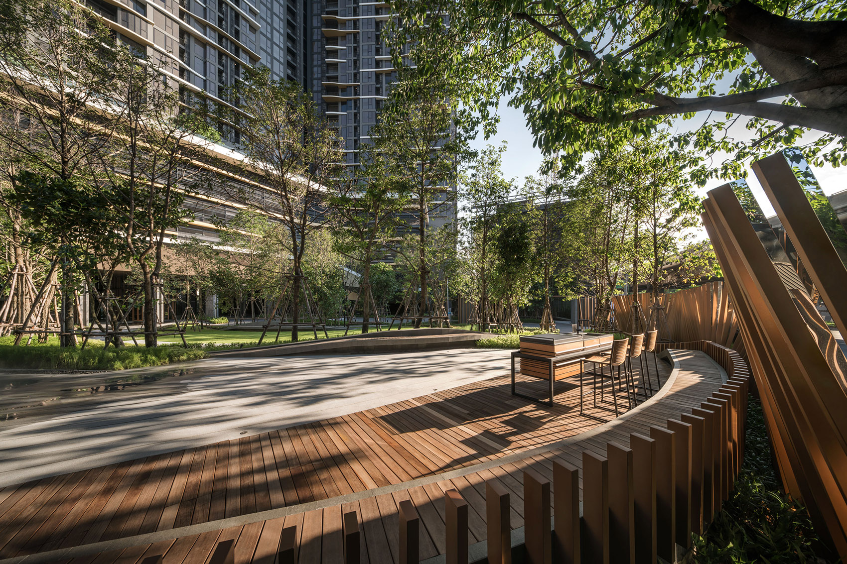 The Line Mochit高层住宅景观设计，曼谷/4个景观园区和6条主题步道打造舒适的生活环境-69