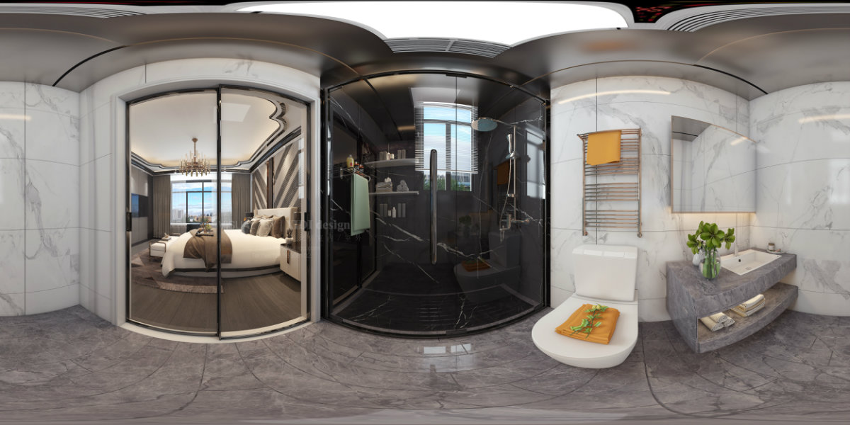 现代轻奢丨全房全景图-1