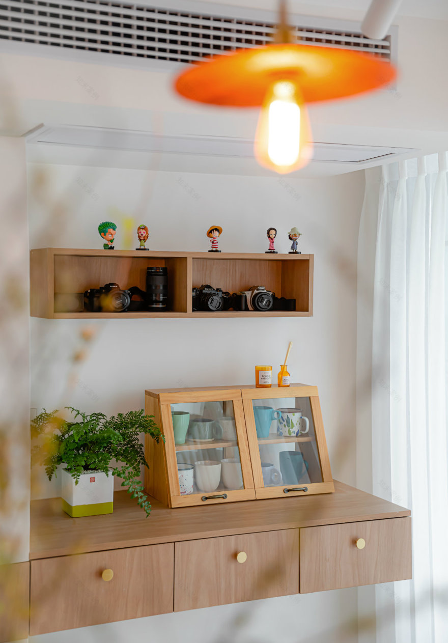 日式风格的两人两猫,loft公寓设计-34