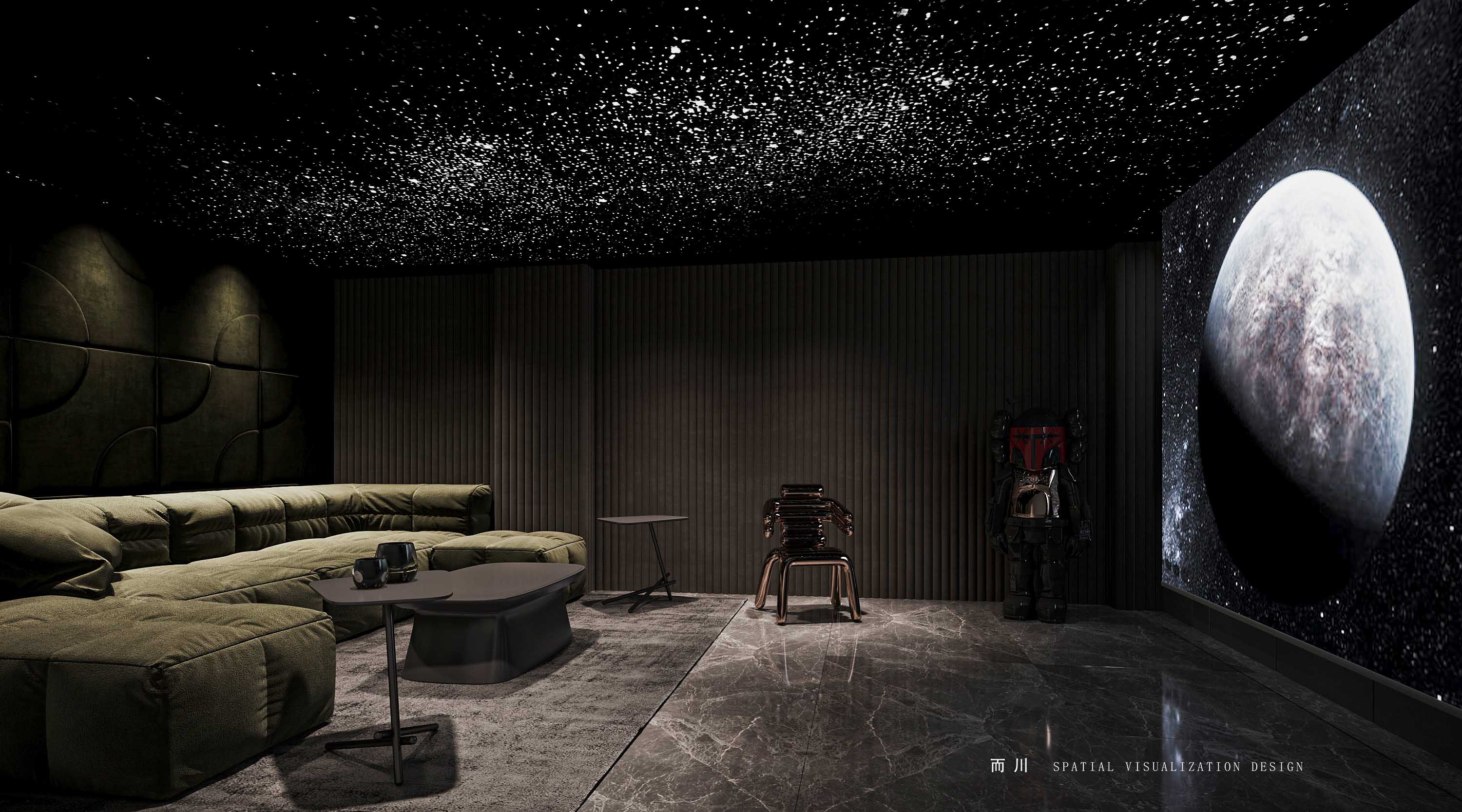 意式风情别墅设计丨而川空间可视化工作室-14