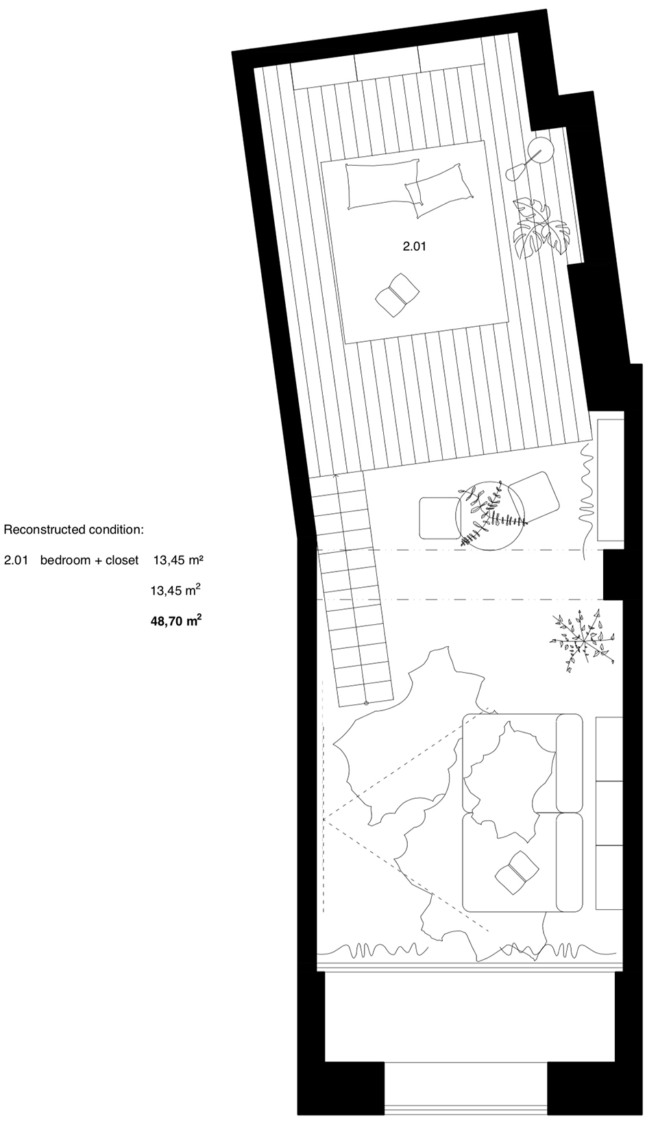 斯洛伐克蓝色教堂旁简约实用单间公寓设计丨斯洛伐克布拉迪斯拉发丨Kilo,Honč-45