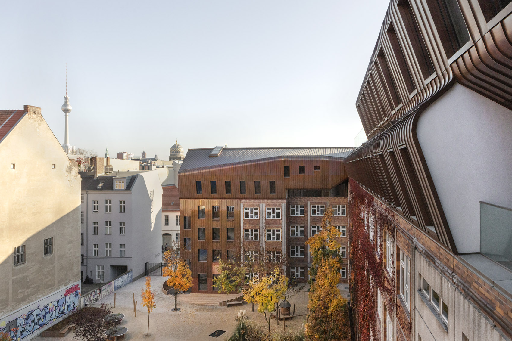 柏林城市学校，德国/校园内的新旧融合-3
