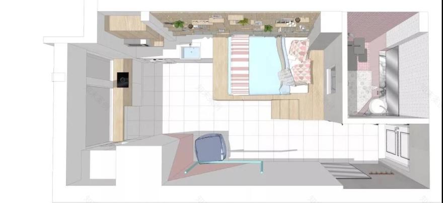 一房变七房,26㎡蜗居变身“最美单身公寓”-43