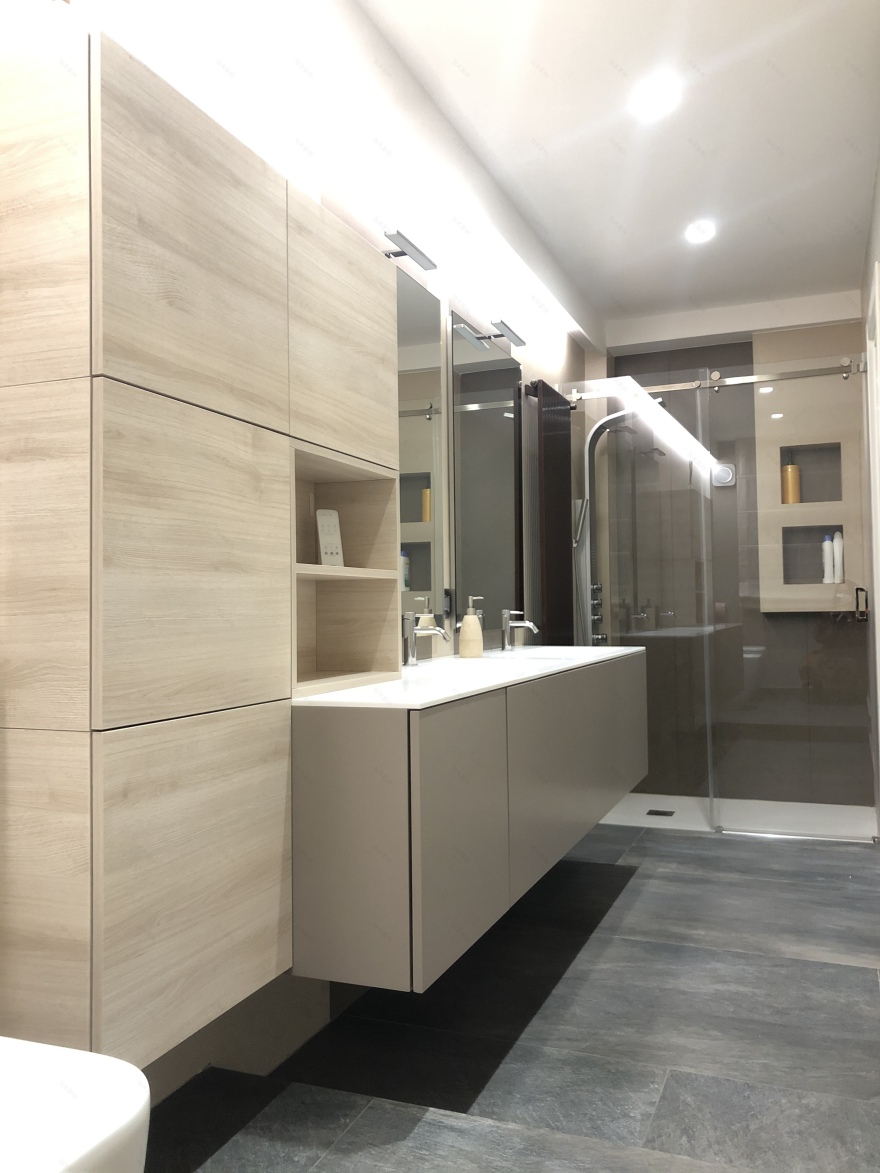 现代简约风公寓改造,干净利落重塑空间比例-28