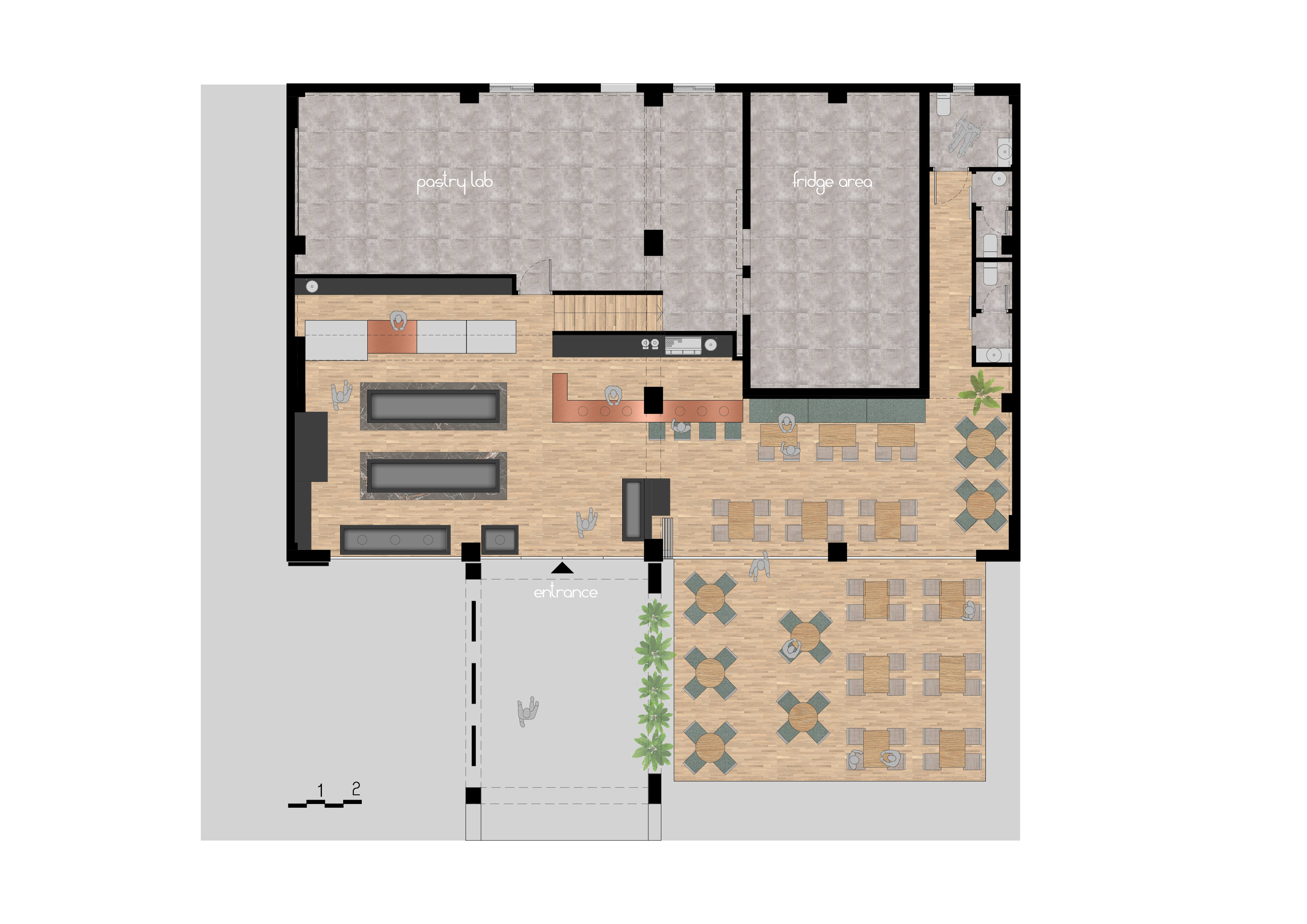 几何元素构建美食空间，温馨和谐呈现-13