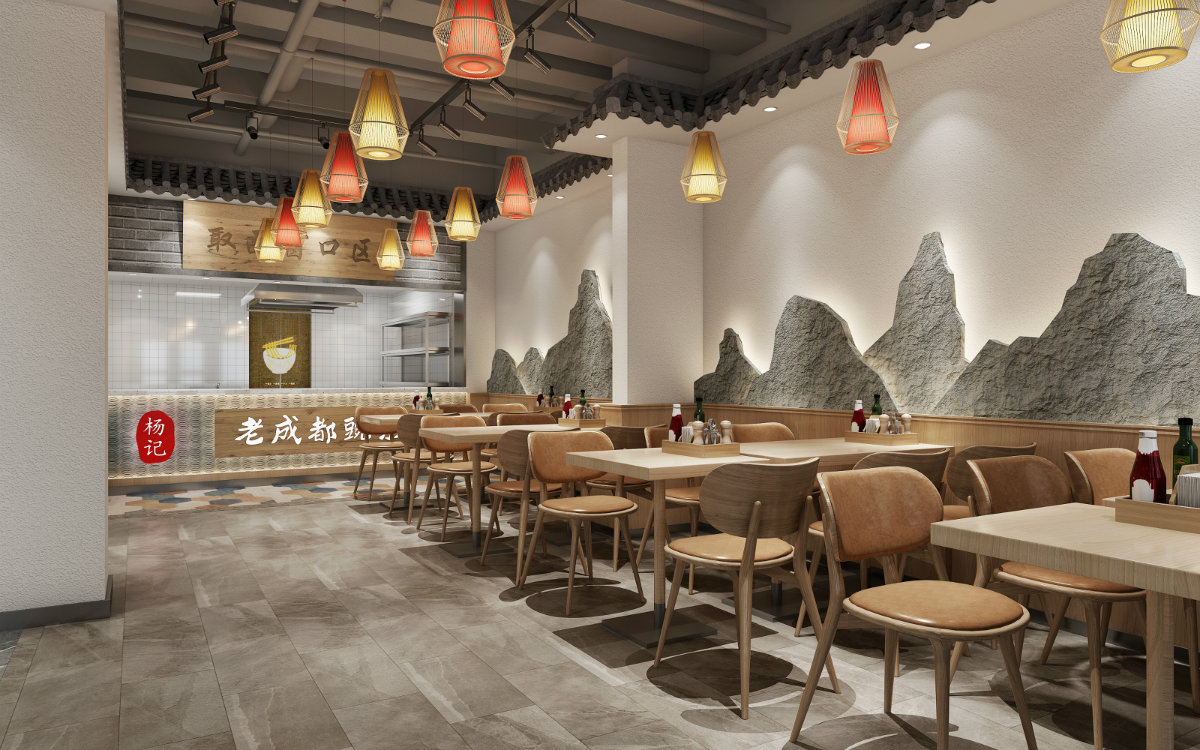 佩伶餐饮空间设计丨快餐店丨老成都豌杂面（新郑店）-11
