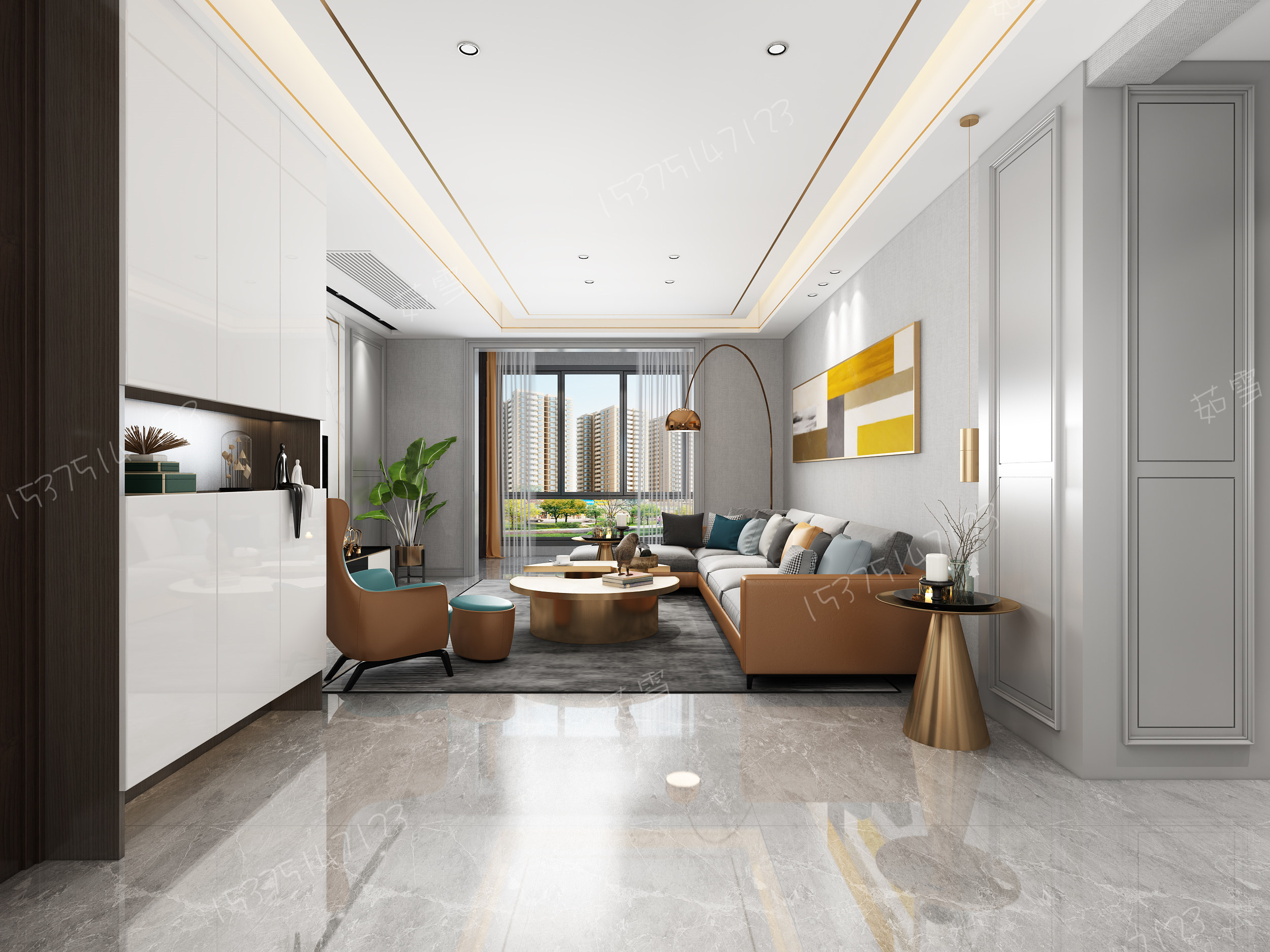 轻奢全房效果-16