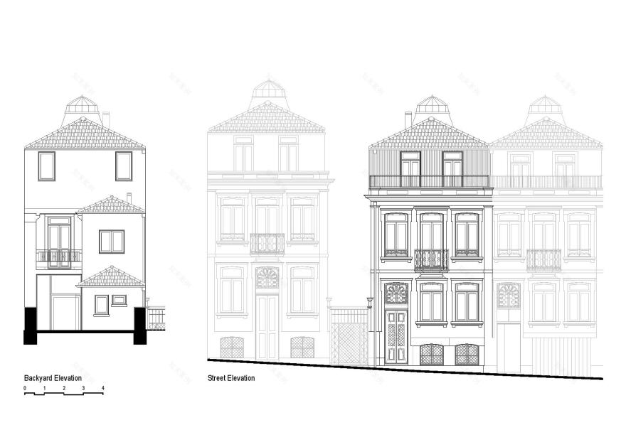 里斯本 19 世纪别墅翻新变多户住宅-24