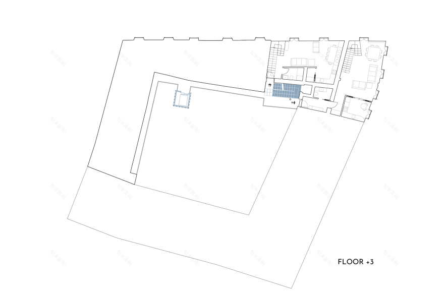 米兰历史建筑翻新公寓 | 蓝色月光的内部空间-15
