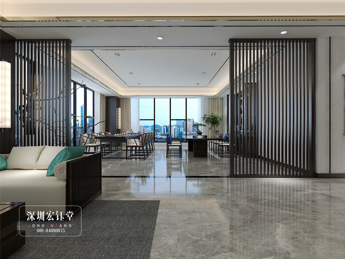 【宏钰堂】郑州经开区铭久鸿商贸公司独栋办公楼装修设计案例-4