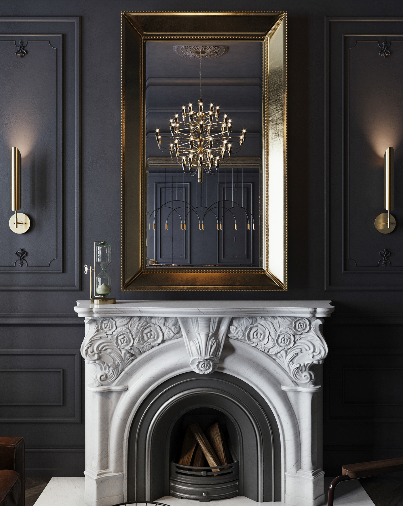 现代简约黑公寓丨俄罗斯圣彼得堡丨Mossebo Design Studio-4