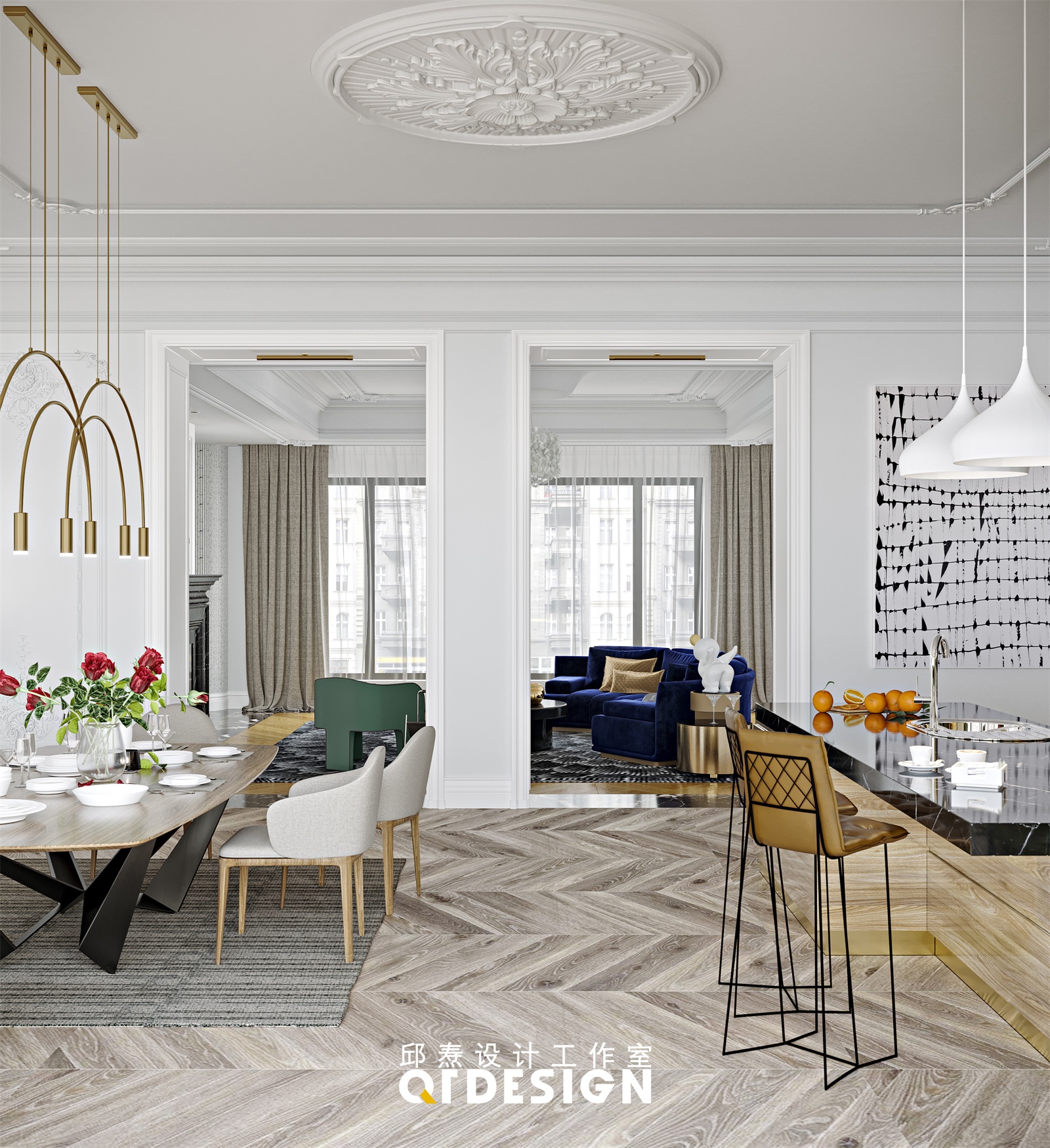 邱焘设计 / 现代法式丨古典和创新之间丨轻柔踱步-11