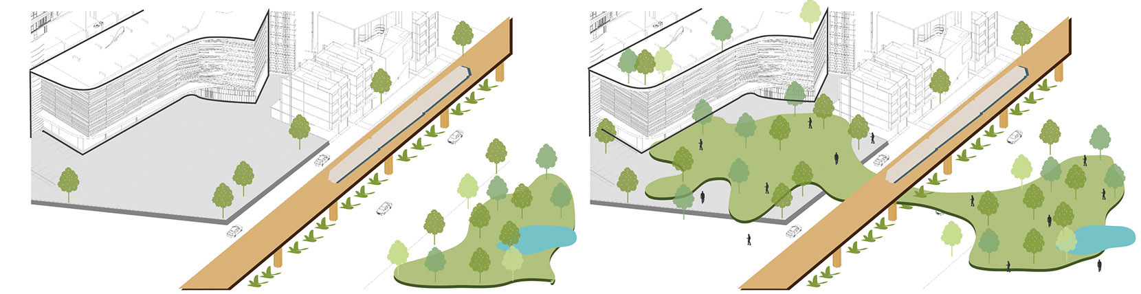 The Line Mochit高层住宅景观设计，曼谷/4个景观园区和6条主题步道打造舒适的生活环境-7
