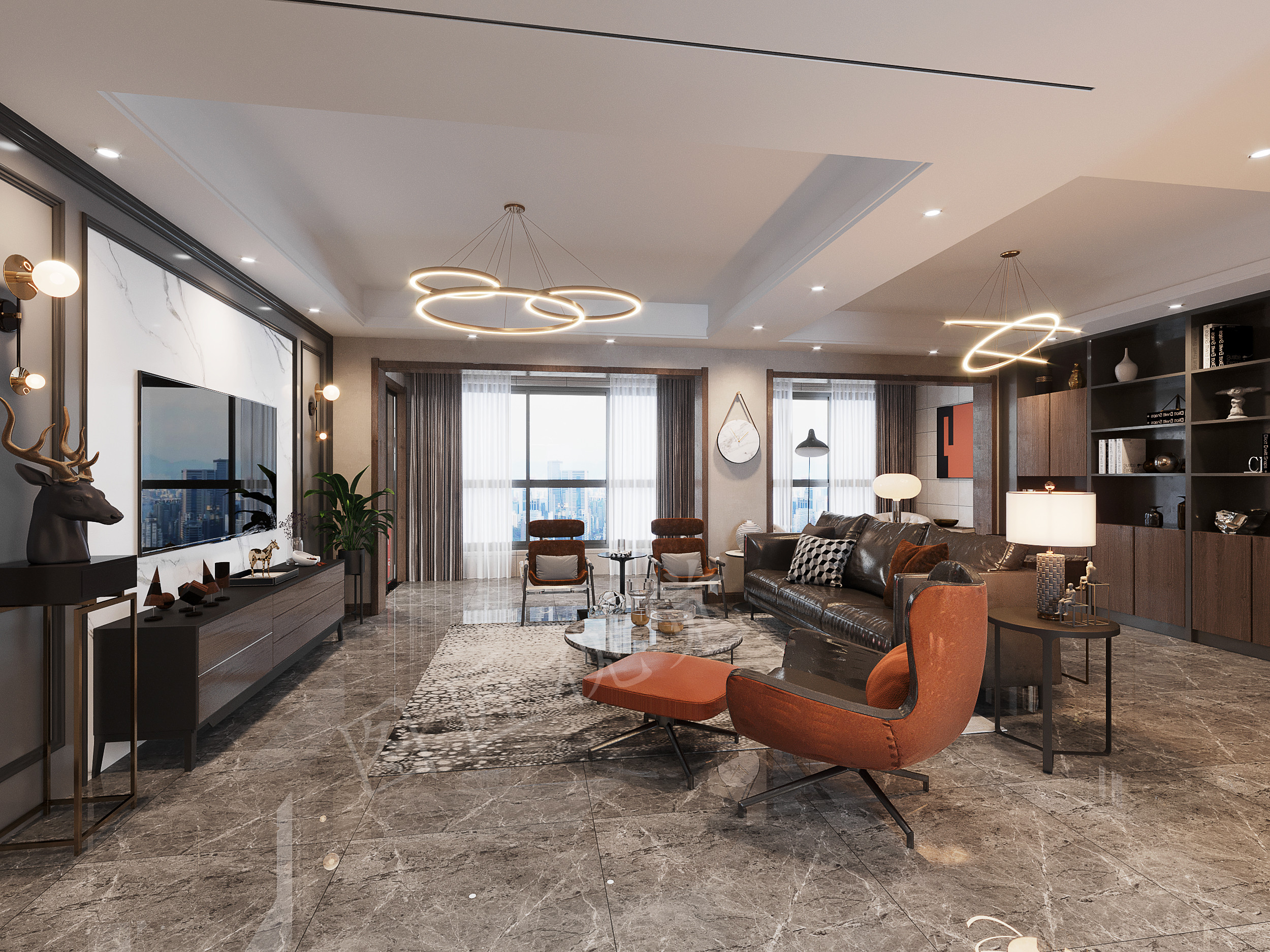 现代风格镜头下的客厅-1