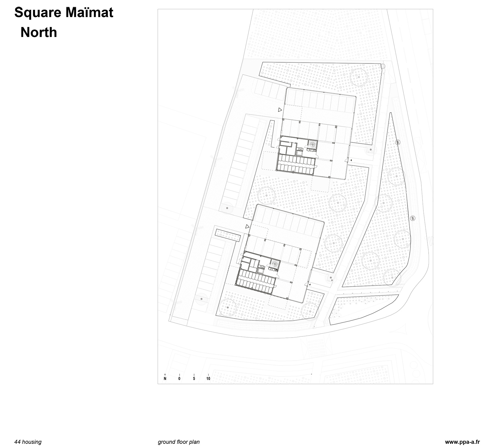Square Maïmat住宅区更新，法国/释放公共空间，连接社区居民-110