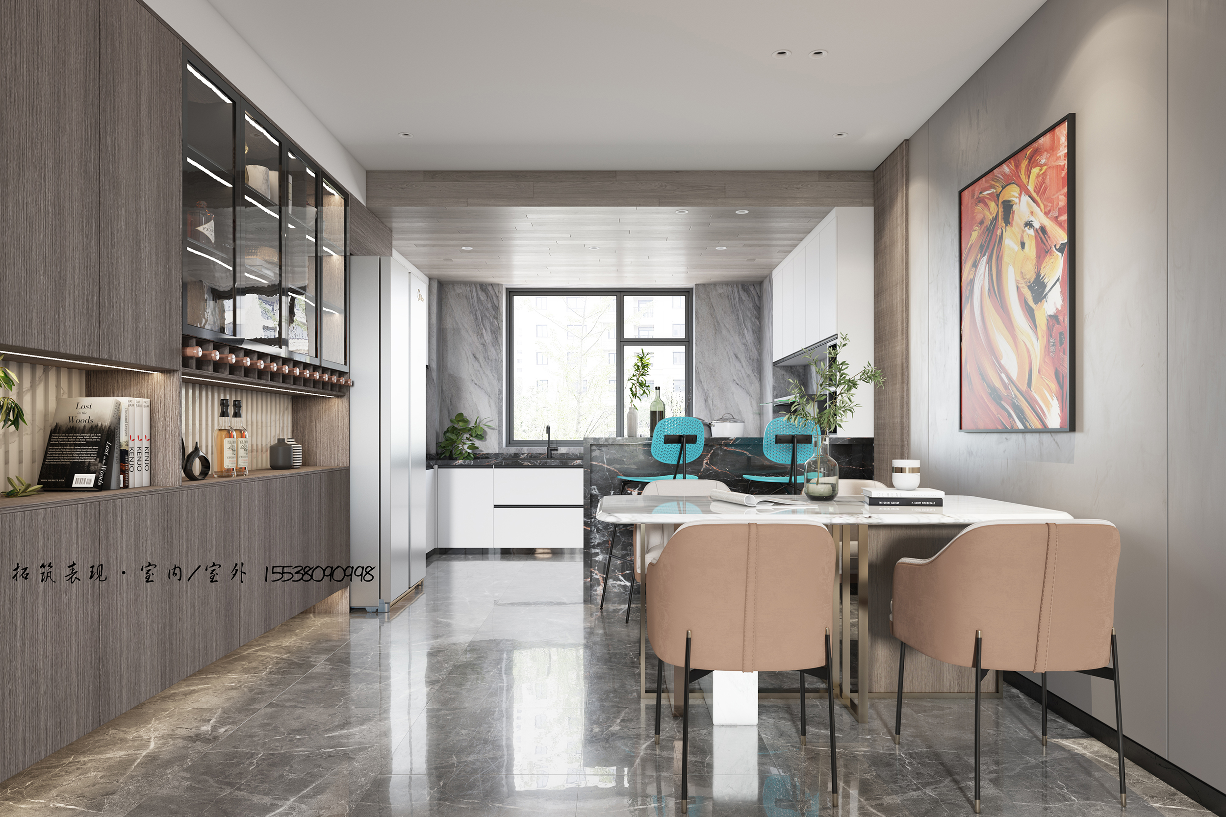 现代轻奢客餐厅案例-7