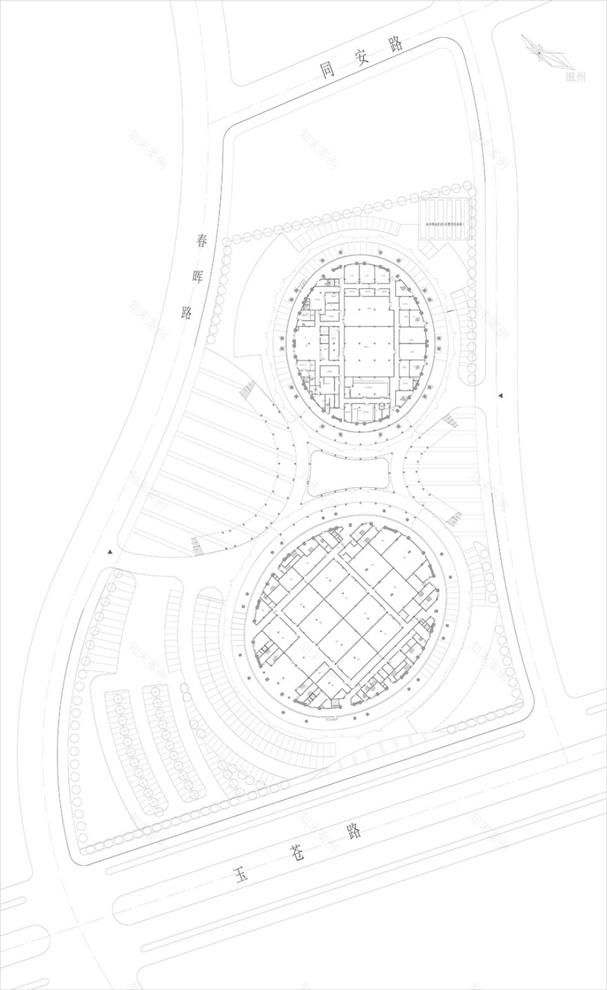 苍南体育中心 | 型钢桁架结构结合曲面网壳,呈现“八”字形构图-62