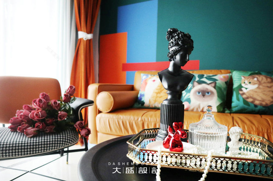 南宁光明城市 96㎡孟菲斯风格家居,色彩斑斓的甜蜜空间-33