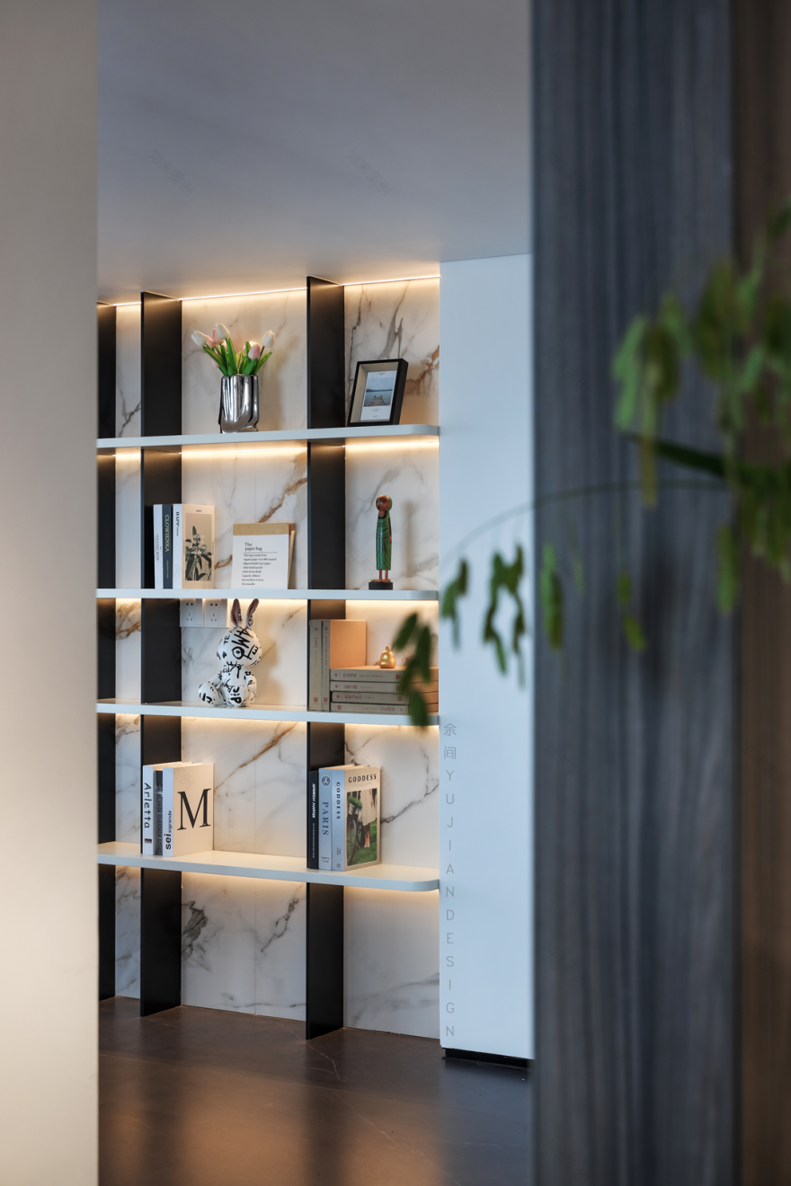 深圳瑧湾汇200㎡黑白灰极简复式丨中国深圳丨末一设计-14