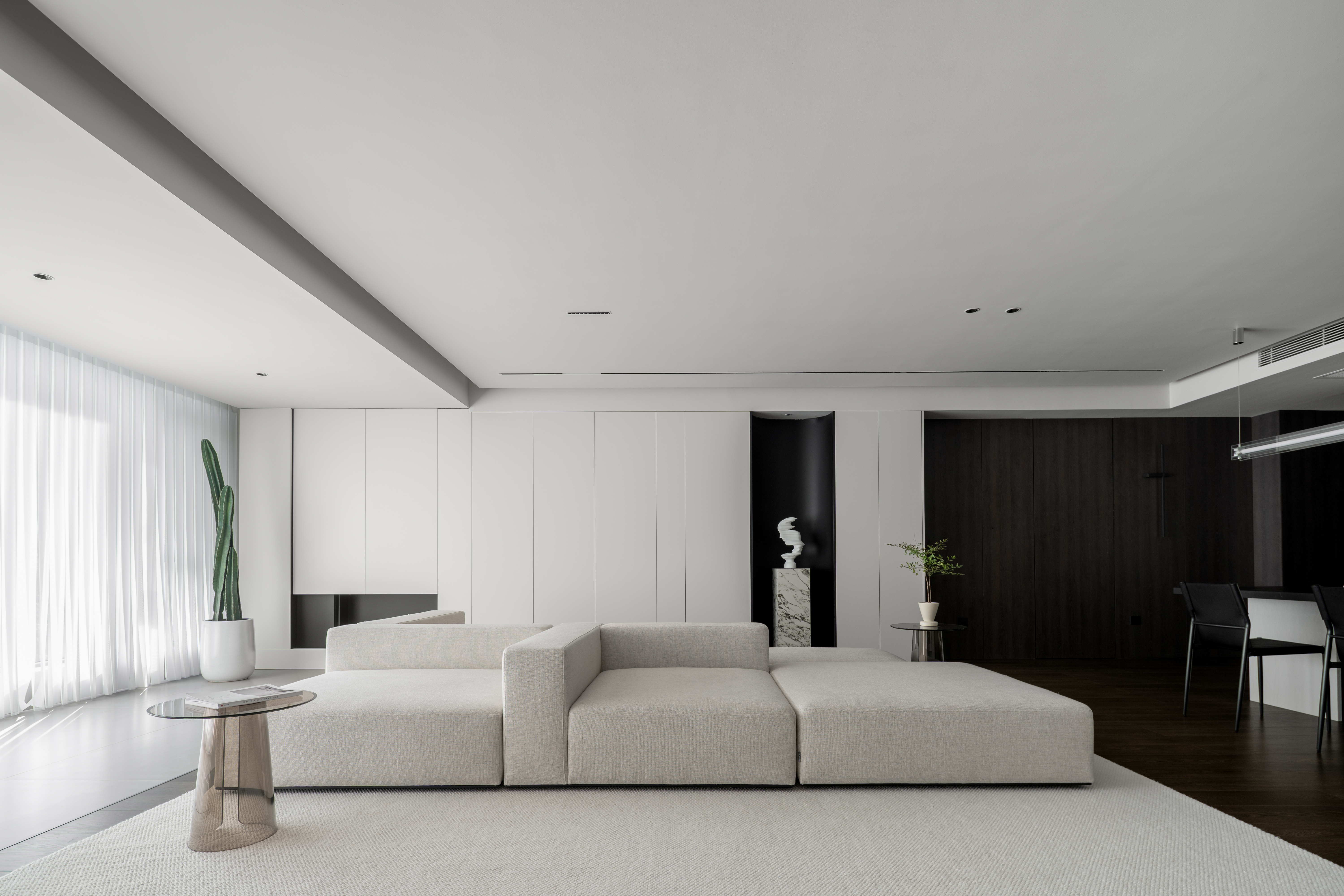 几何构建 I 178m²精装改造现代极简实景-5