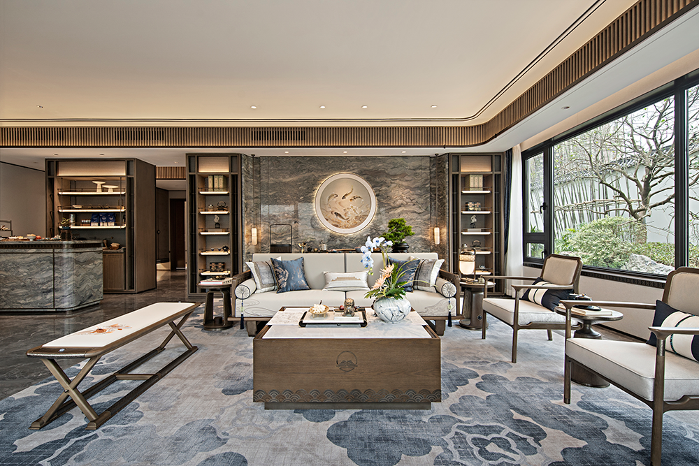 锦鲤游扬逐浪中 新中式大平层丨吴文粒,陆伟英-4