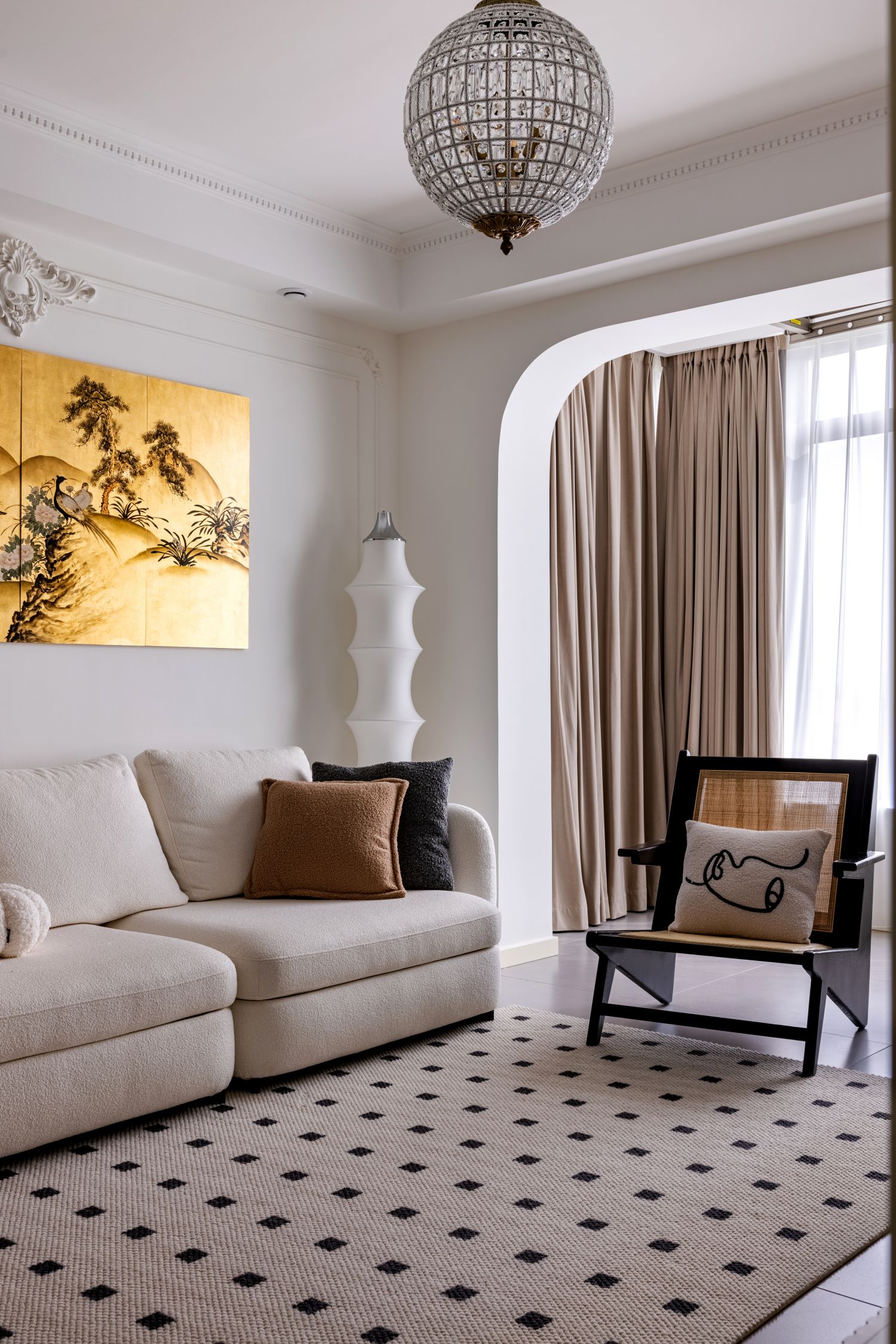 104㎡轻法式中古，满足父母和女儿不同风格的喜欢丨中国北京-2