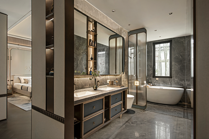 锦鲤游扬逐浪中 新中式大平层丨吴文粒,陆伟英-18