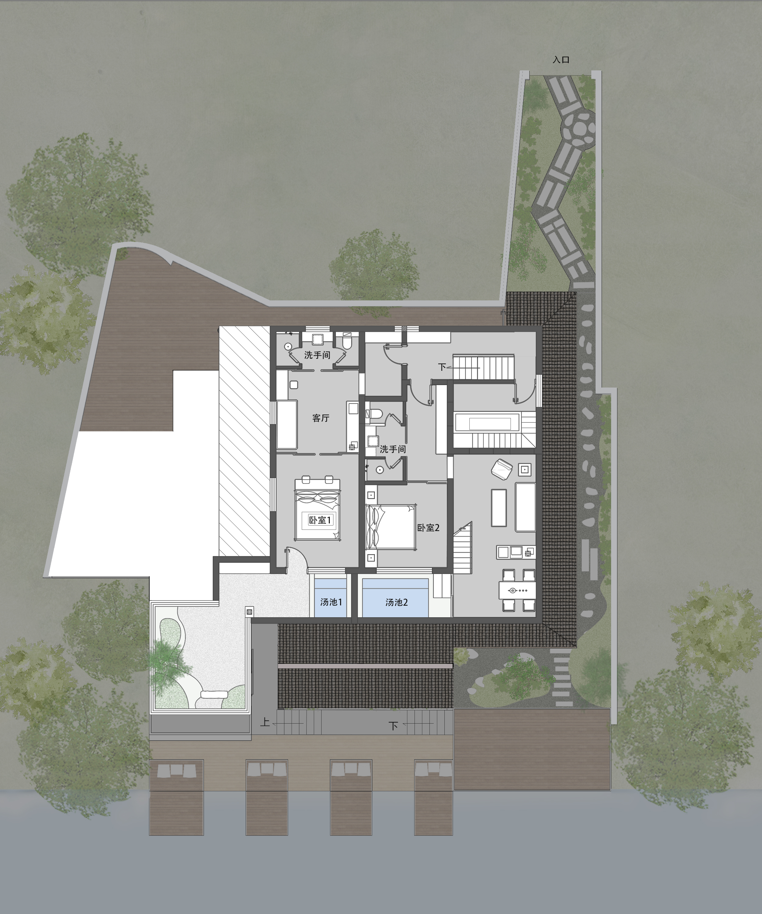 汐留屋私汤临湖民宿丨中国苏州丨海墁设计-65